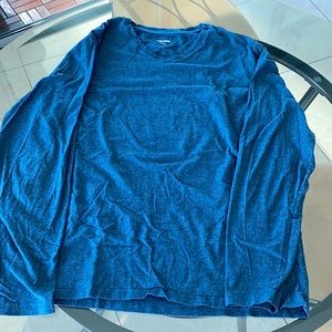 “Rough Dress” Long Sleeve Tee. Deep Sea Blue